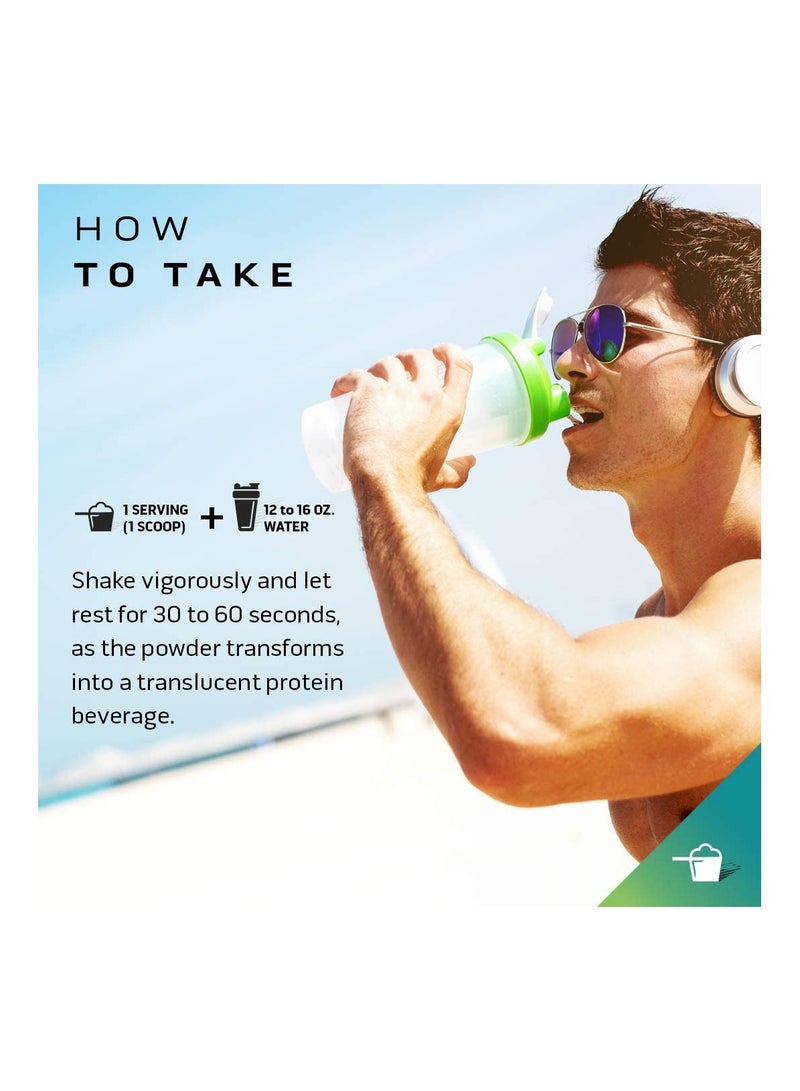 ماسل تيك - Whey Protein Powder Clear Protein Drink 22g Protein 90 Calories Lemon Berry Blizzard 1.1lb - Image 1