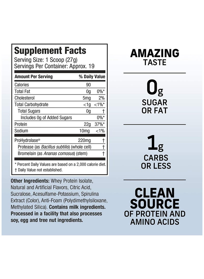 ماسل تيك - Whey Protein Powder Clear Protein Drink 22g Protein 90 Calories Lemon Berry Blizzard 1.1lb - Image 1