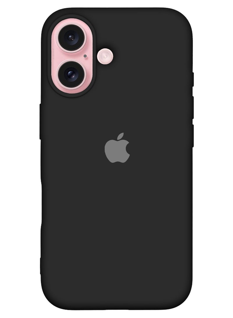 MARGOUN Case Cover for Apple iPhone 16 Plus, Slim Silicone Case, Full Covered Anti Scratch Shockproof Protective Cover Black - Image 1