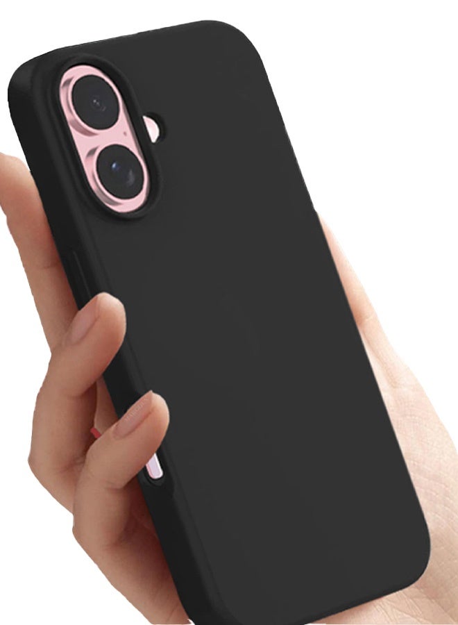 MARGOUN Case Cover for Apple iPhone 16 Plus, Slim Silicone Case, Full Covered Anti Scratch Shockproof Protective Cover Black - Image 3