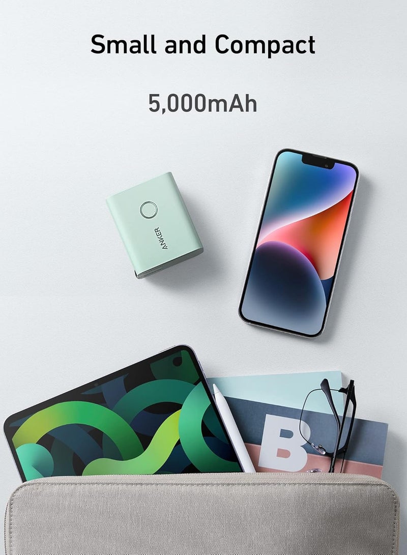 Anker - 521 Power Bank, Power Core fusion, 45W, 50000mah, Dual-Port USB-C for iPhone 15/15 Plus/15 Pro/15 Pro Max, iPhone 14/13 Series, iPhone 14/13 Series, iPad Pro, AirPods, Apple Watch - Green Green - Image 1