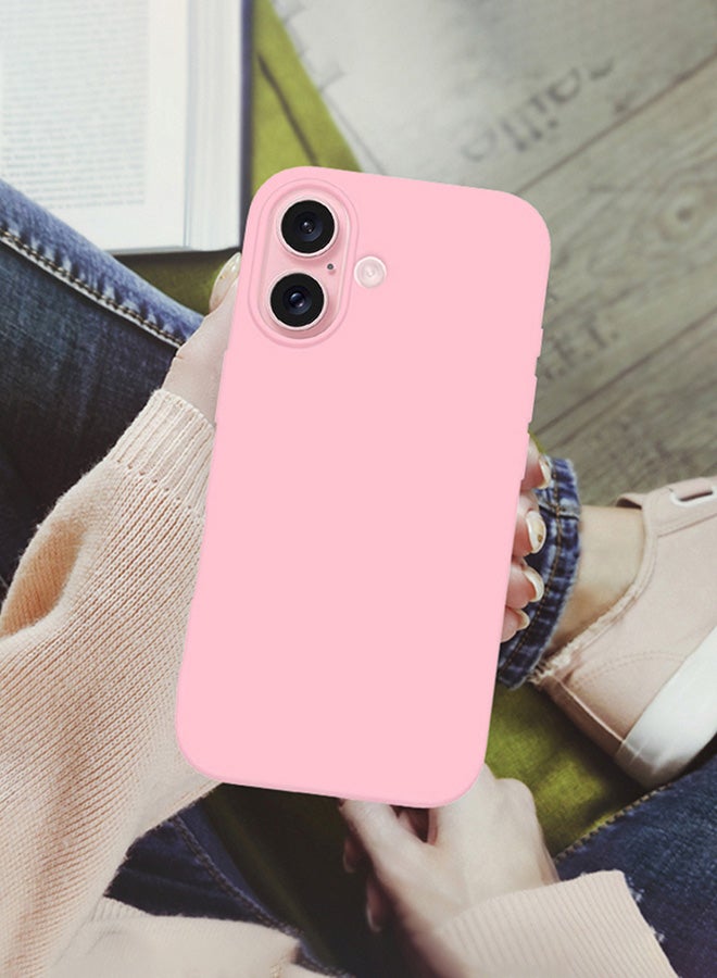 MARGOUN Silicone Case Cover for Apple iPhone 16 Plus, Full Body Protection, Shockproof and Anti Fall - Pink - Image 5