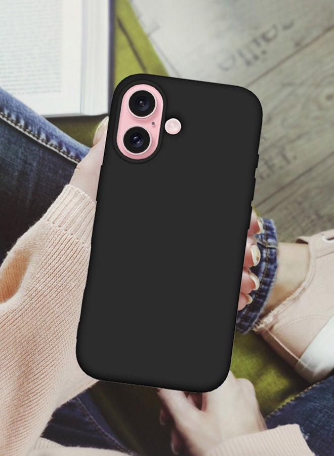 MARGOUN 2Packs Case Cover for Apple iPhone 16 Plus, Slim Silicone Case, Full Covered Anti Scratch Shockproof Protective Cover With 3D Screen Protector Black - Image 4