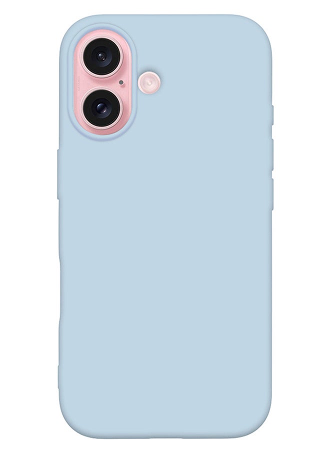 MARGOUN Silicone Case Cover for Apple iPhone 16 Plus, Liquid Gel Soft Ultra Slim Shockproof Back Case Cover Full Body Protection  - Light Blue - Image 3
