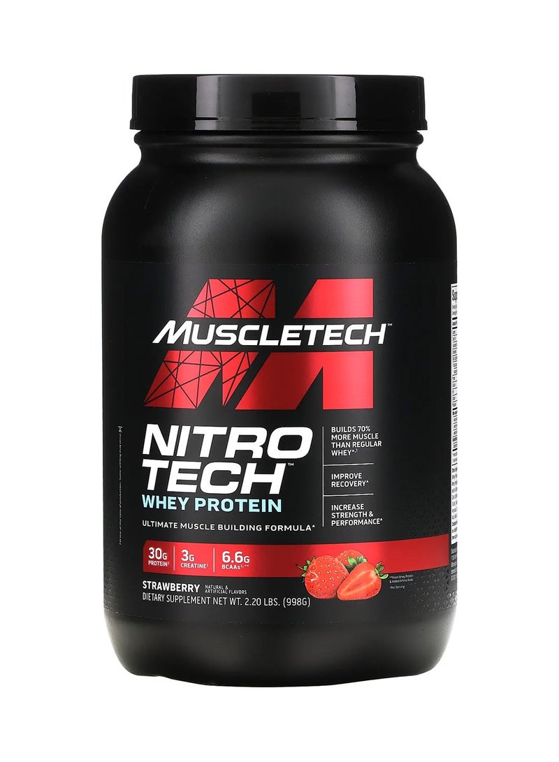 ماسل تيك - Muscletech Nitro Tech Whey Protein 2.20 lb Strawberry - Image 1