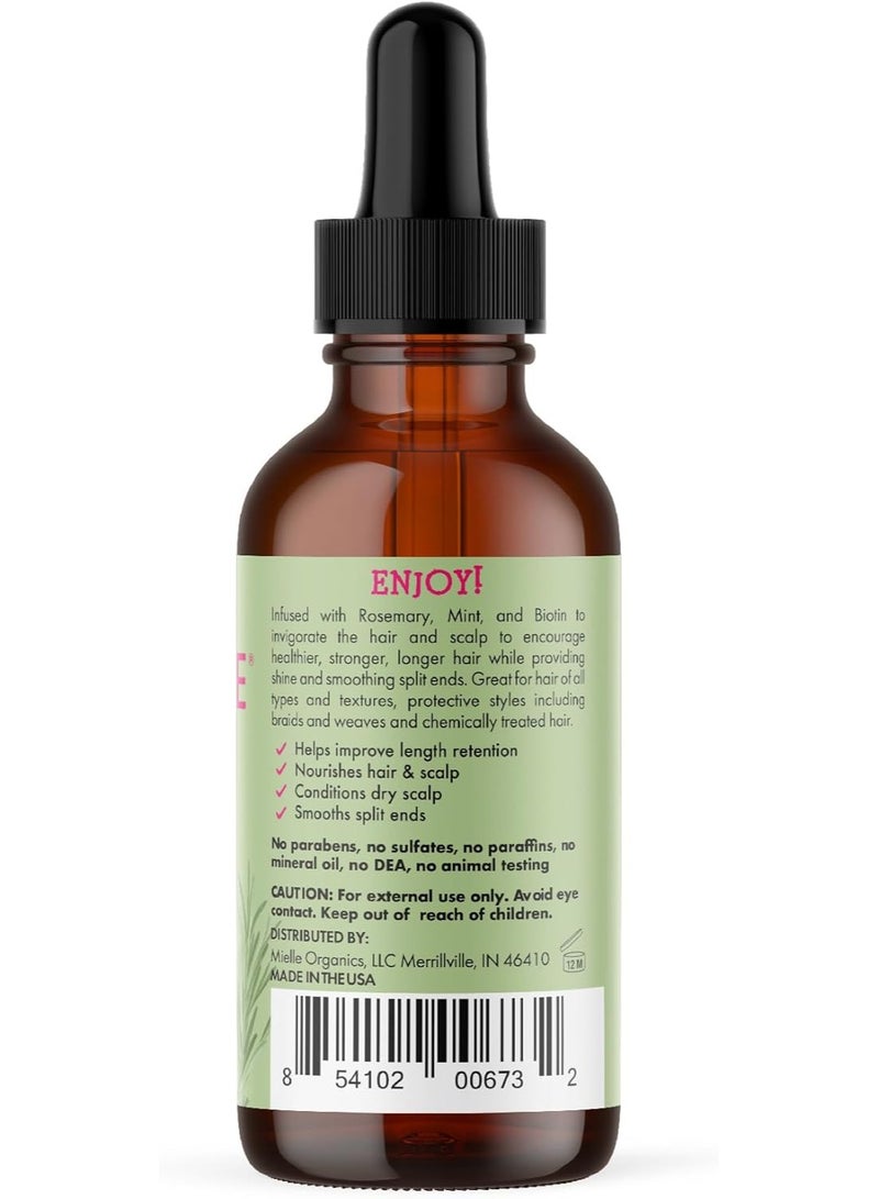 MIELLE - Rosemary Mint Scalp & Hair Strengthening Oil Infused W/Biotin & Encourages Growth 59ml - Image 1