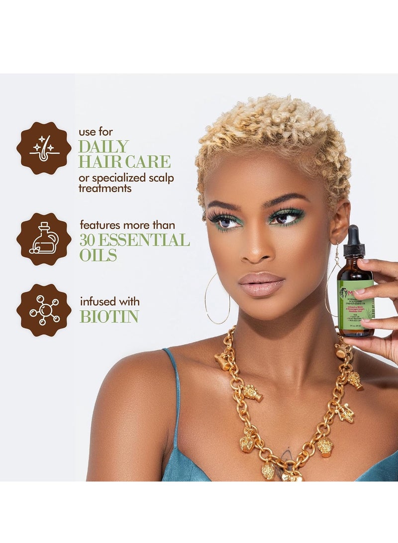 MIELLE - Rosemary Mint Scalp & Hair Strengthening Oil Infused W/Biotin & Encourages Growth 59ml - Image 1