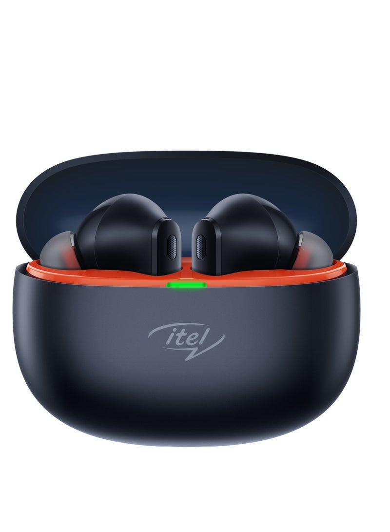 إيتيل Itel T11 - Wireless Airpods with 40H Playtime, Quad Mic ENC, IPX5, 10MM Bass Boost Drivers, BT Version 5.3, Fast Charging - Type C Multicolour  - Image 4