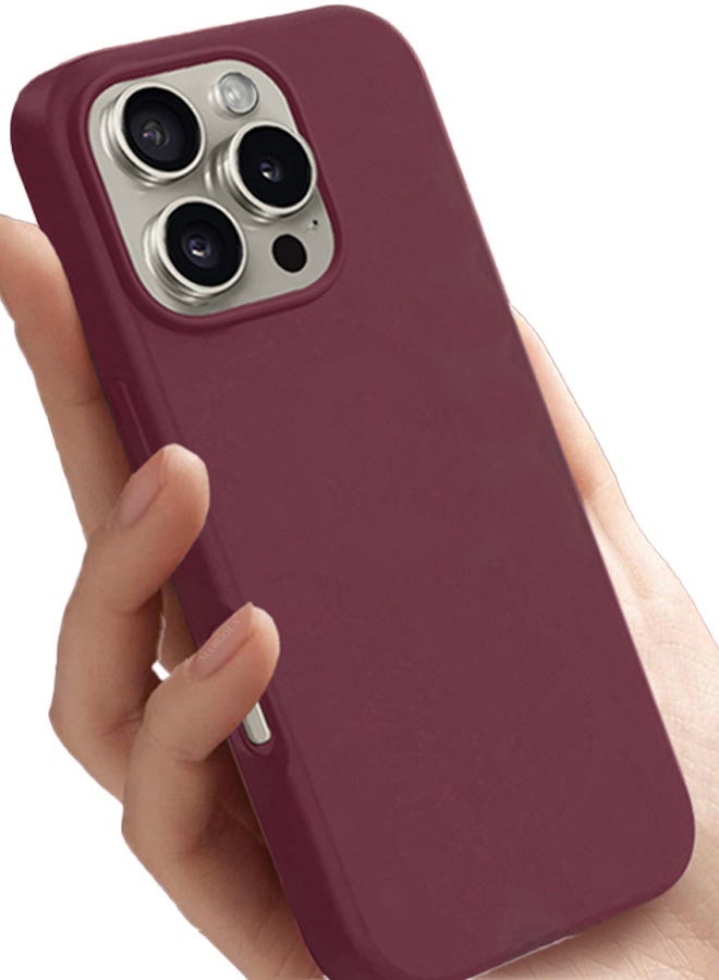 MARGOUN 2Packs Case Cover for Apple iPhone 16 Pro, Slim Silicone Case, Full Covered Anti Scratch Shockproof Protective Cover with 3D Screen Protector Maroon - Image 3