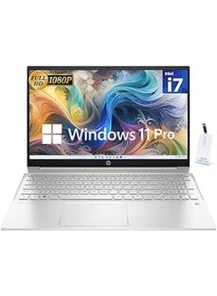HP Newest Pavilion (Upgraded Version) Laptop With 15.6-Inch Display, Intel Core i7-1355U Processor/64GB RAM/1TB SSD/Intel Iris XE Graphics/Windows 11 Pro +32GB USB Card English Silver  - Image 1