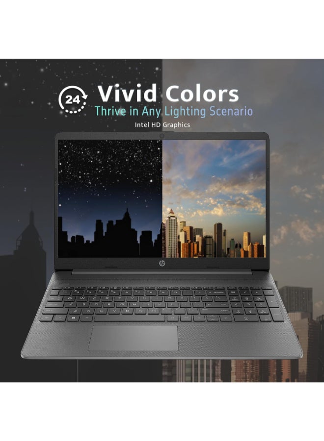 15.6” FHD  Laptop With 15.6-Inch Display, Intel Core i3-1215U Processor/16GB RAM/512GB SSD/Intel Iris XE Graphics/Windows 11 Pro +32GB USB Card English Black