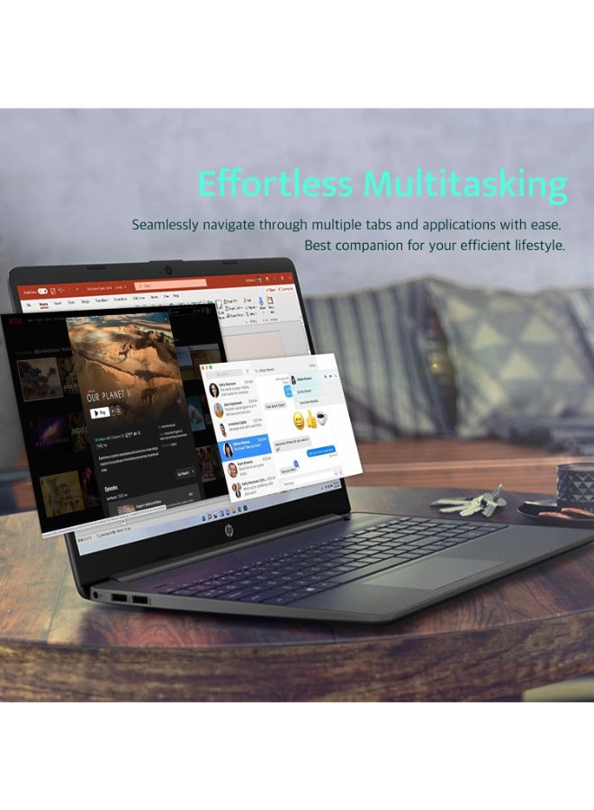 15.6” FHD  Laptop With 15.6-Inch Display, Intel Core i3-1215U Processor/16GB RAM/512GB SSD/Intel Iris XE Graphics/Windows 11 Pro +32GB USB Card English Black