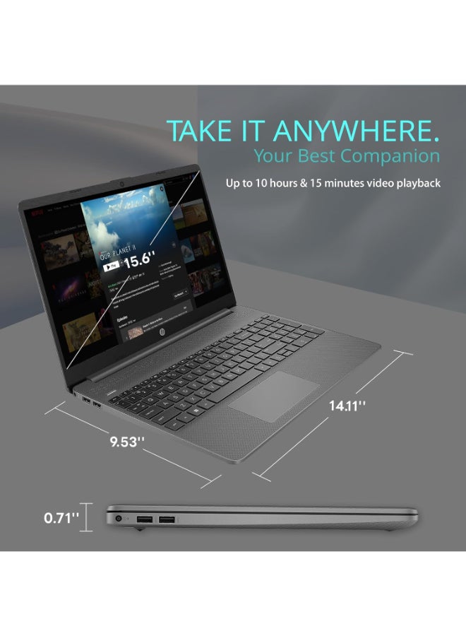 15.6” FHD  Laptop With 15.6-Inch Display, Intel Core i3-1215U Processor/16GB RAM/512GB SSD/Intel Iris XE Graphics/Windows 11 Pro +32GB USB Card English Black