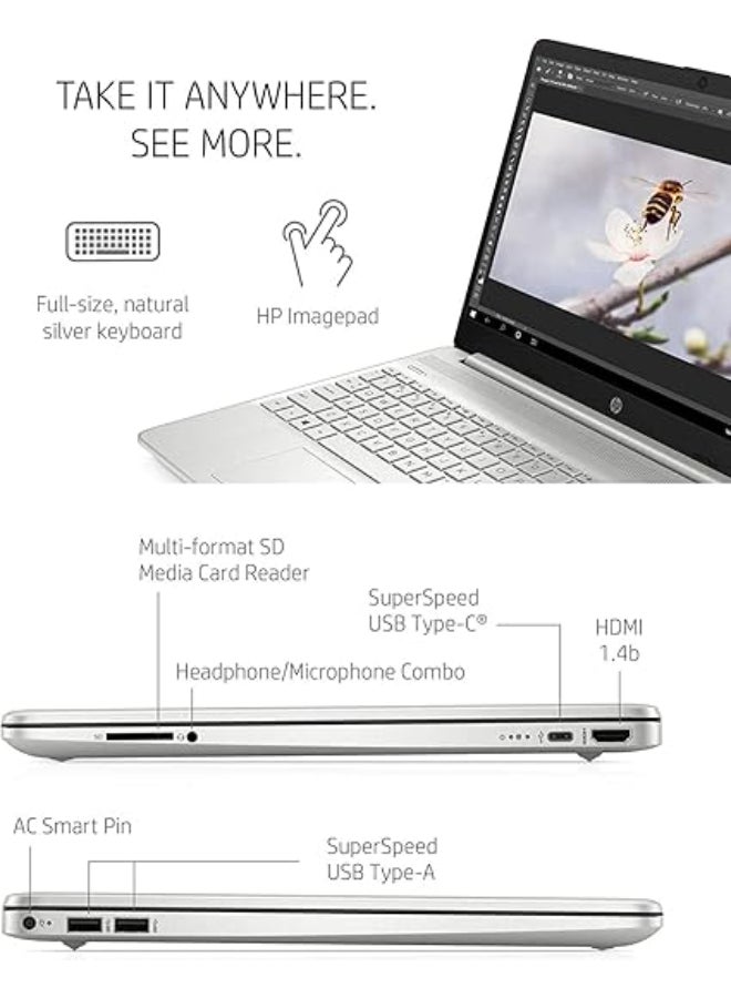 HP Laptop With 15.6-Inch Display, Intel Core i5-1135G7 Processor/16GB RAM/1TB SSD/Intel Iris XE Graphics/Windows 11 Home English Silver  - Image 2