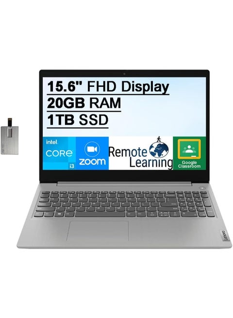 Lenovo IdeaPad Laptop With 15.6-Inch Display, Intel Core i3-1215U Processor/20GB RAM/1TB SSD/Intel UHD Graphics/Windows 10 S English Grey