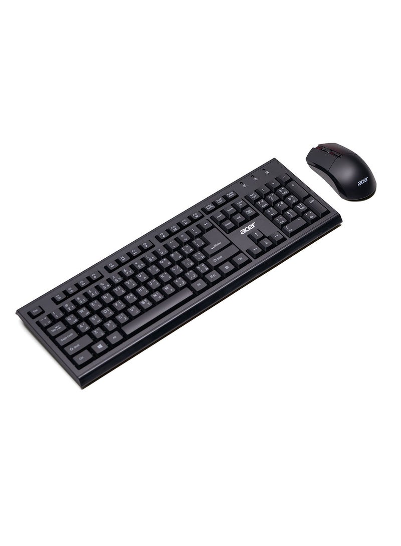 Acer - Wireless 2.4G Keyboard & Mouse Combo Set OKR120 - Black - Image 1
