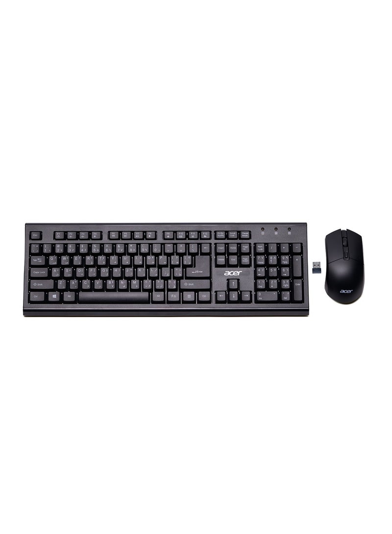 Acer - Wireless 2.4G Keyboard & Mouse Combo Set OKR120 - Black - Image 1