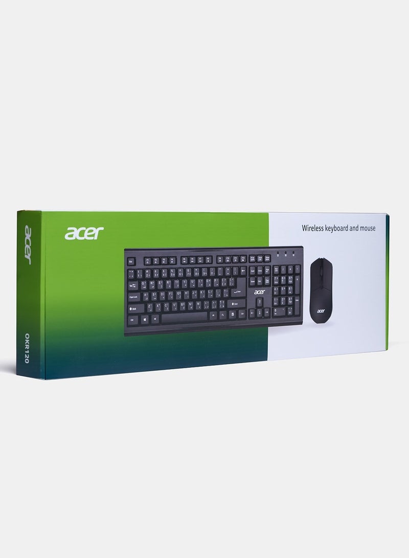 Acer - Wireless 2.4G Keyboard & Mouse Combo Set OKR120 - Black - Image 1