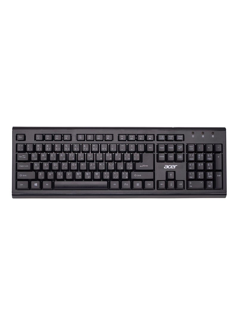 Acer Wireless 2.4G Keyboard & Mouse Combo Set OKR120 - Black  - Image 1