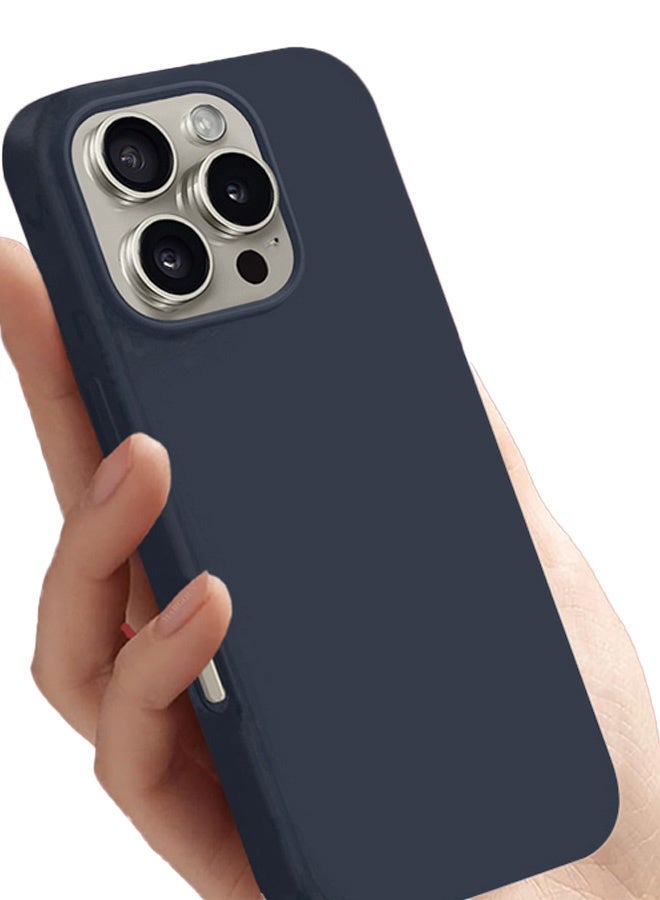 MARGOUN 2Packs Case Cover for Apple iPhone 16 Pro, Slim Silicone Case, Full Covered Anti Scratch Shockproof Protective Cover with 3D Screen Protector Deep Blue - Image 3