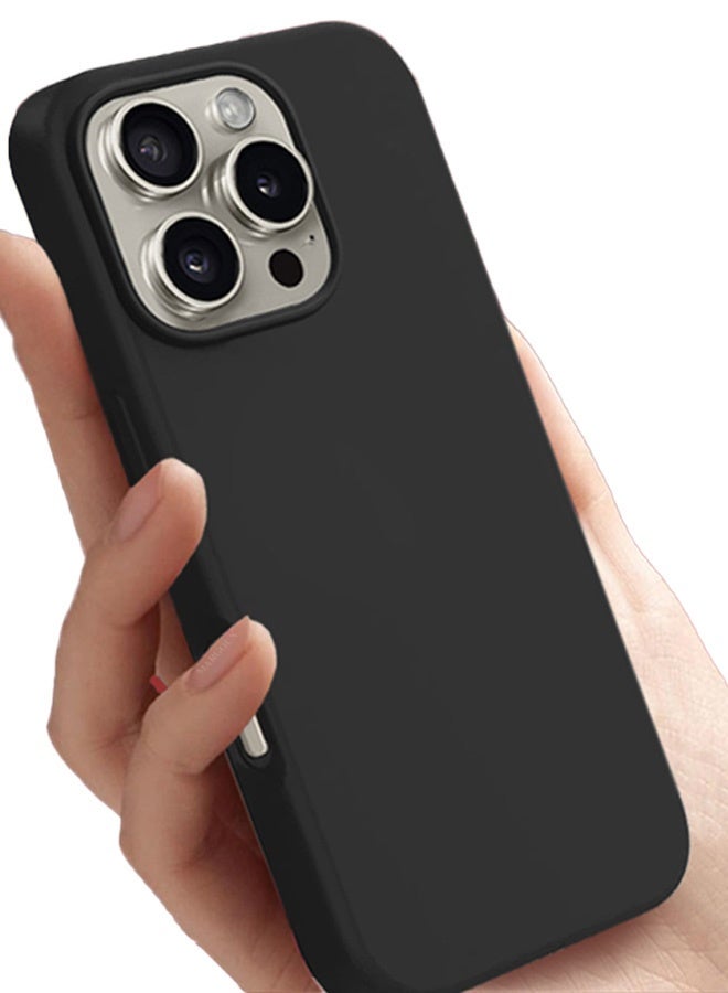 MARGOUN 3Packs Case Cover for Apple iPhone 16 Pro, Slim Silicone Case, Full Covered Anti Scratch Shockproof Protective Cover with Two Screen Protectors Black - Image 4