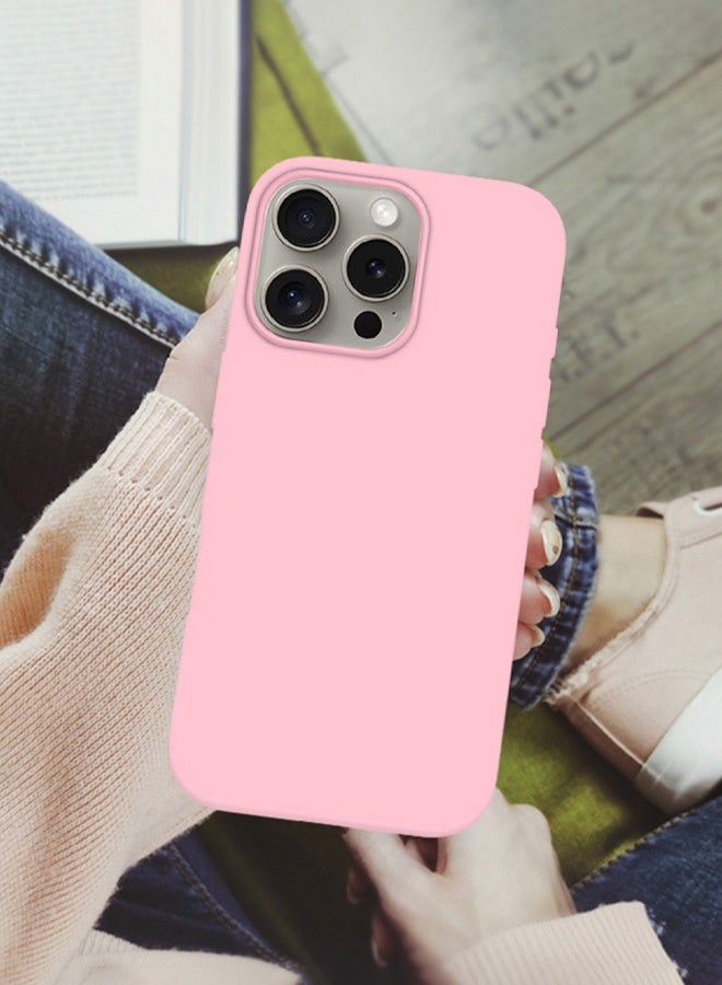 MARGOUN 3Packs Case Cover for Apple iPhone 16 Pro, Slim Silicone Case, Full Covered Anti Scratch Shockproof Protective Cover with Two Screen Protectors Pink - Image 4