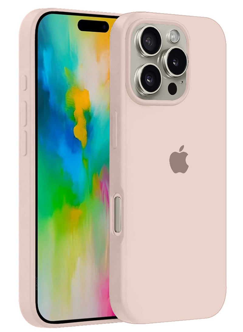 MARGOUN (for iPhone 16 Pro Max) Case, Slim Silicone Case, Full Covered Anti Scratch Shockproof Protective Cover Baby Pink  - Image 1