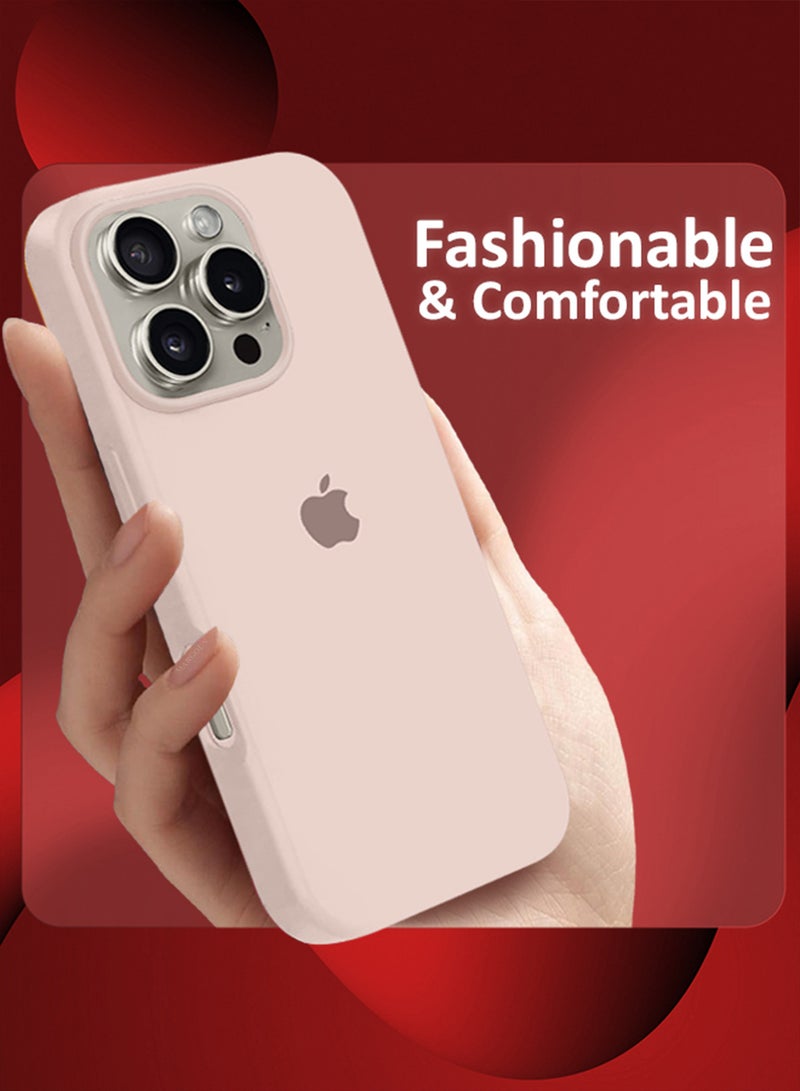 MARGOUN (for iPhone 16 Pro Max) Case, Slim Silicone Case, Full Covered Anti Scratch Shockproof Protective Cover Baby Pink  - Image 2