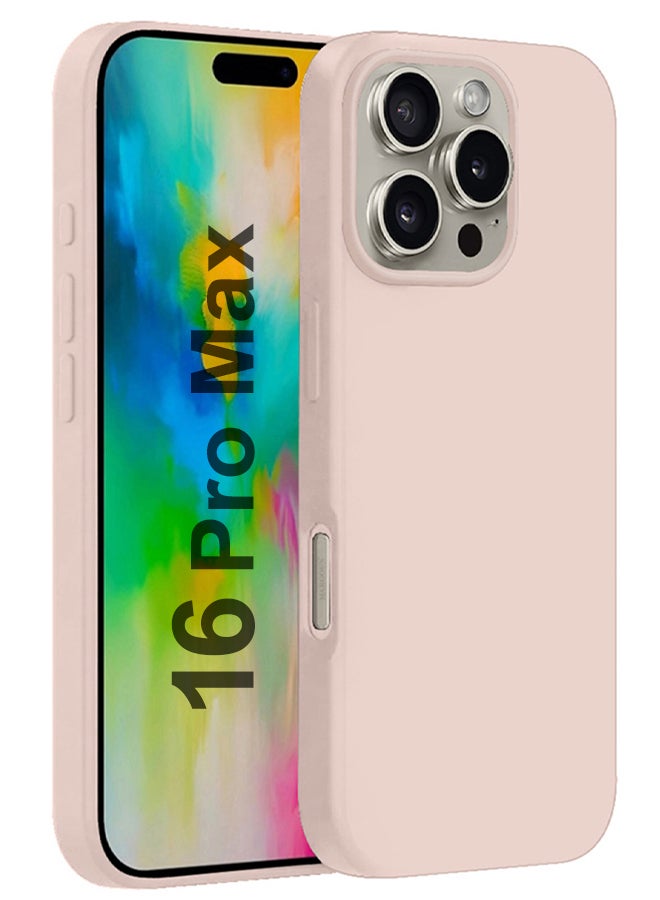 MARGOUN Silicone Case Cover for Apple iPhone 16 Pro Max, Liquid Gel Soft Ultra Slim Shockproof Back Case Cover Full Body Protection  - Baby Pink - Image 1