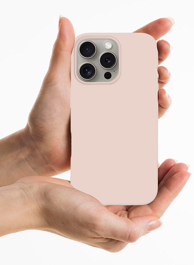 MARGOUN Silicone Case Cover for Apple iPhone 16 Pro Max, Liquid Gel Soft Ultra Slim Shockproof Back Case Cover Full Body Protection  - Baby Pink - Image 3
