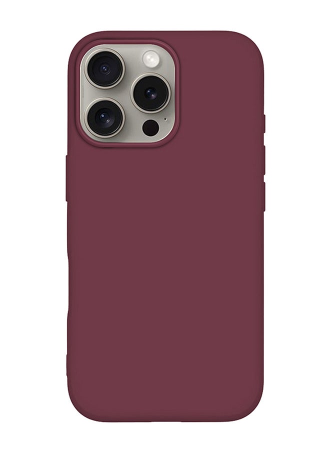 MARGOUN Silicone Case Cover for Apple iPhone 16 Pro Max, Full Body Protection, Shockproof and Anti Fall - Maroon  - Image 2