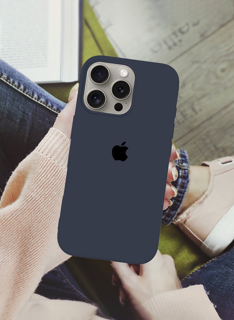 MARGOUN (for iPhone 16 Pro Max) Case, Slim Silicone Case, Full Covered Anti Scratch Shockproof Protective Cover Deep Blue  - Image 3