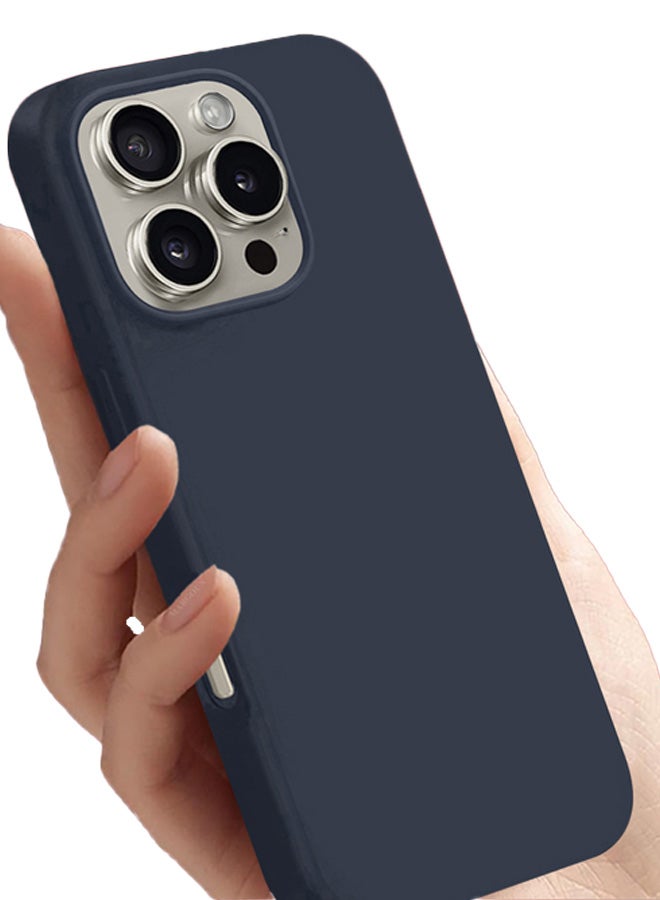 MARGOUN Case Cover for Apple iPhone 16 Pro Max, Slim Silicone Case, Full Covered Anti Scratch Shockproof Protective Cover Deep Blue - Image 2
