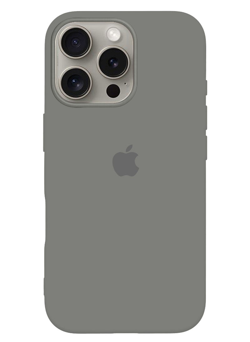 مارجون - (for iPhone 16 Pro Max) Case, Slim Silicone Case, Full Covered Anti Scratch Shockproof Protective Cover Light Grey - Image 1