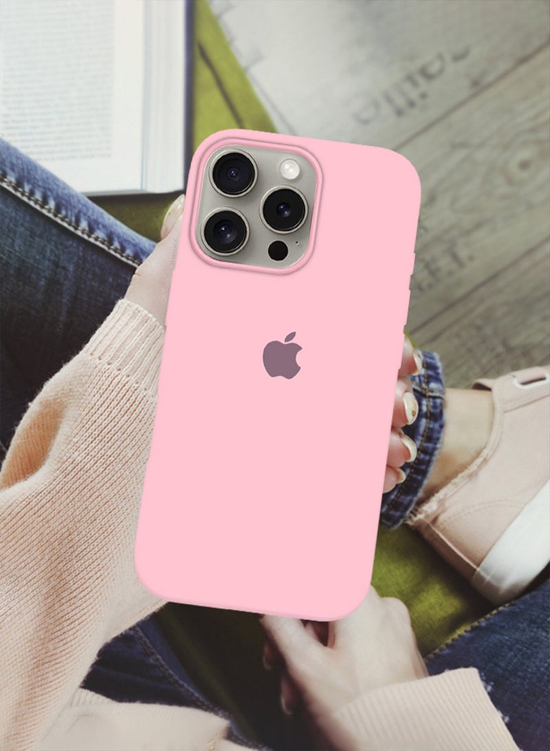 MARGOUN (for iPhone 16 Pro Max) Case, Slim Silicone Case, Full Covered Anti Scratch Shockproof Protective Cover Pink  - Image 3