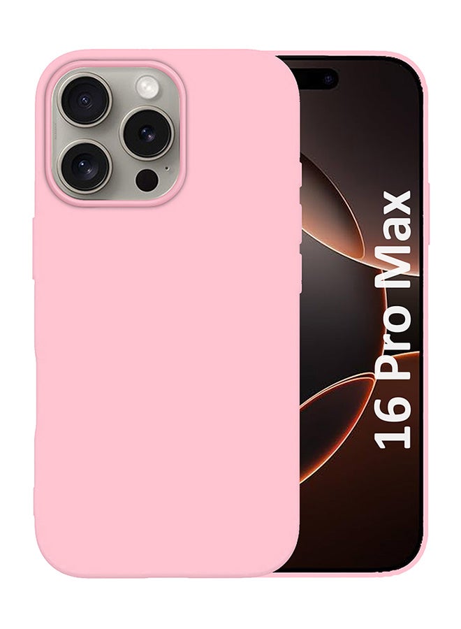 MARGOUN Silicone Case Cover for Apple iPhone 16 Pro Max, Full Body Protection, Shockproof and Anti Fall - Pink  - Image 1
