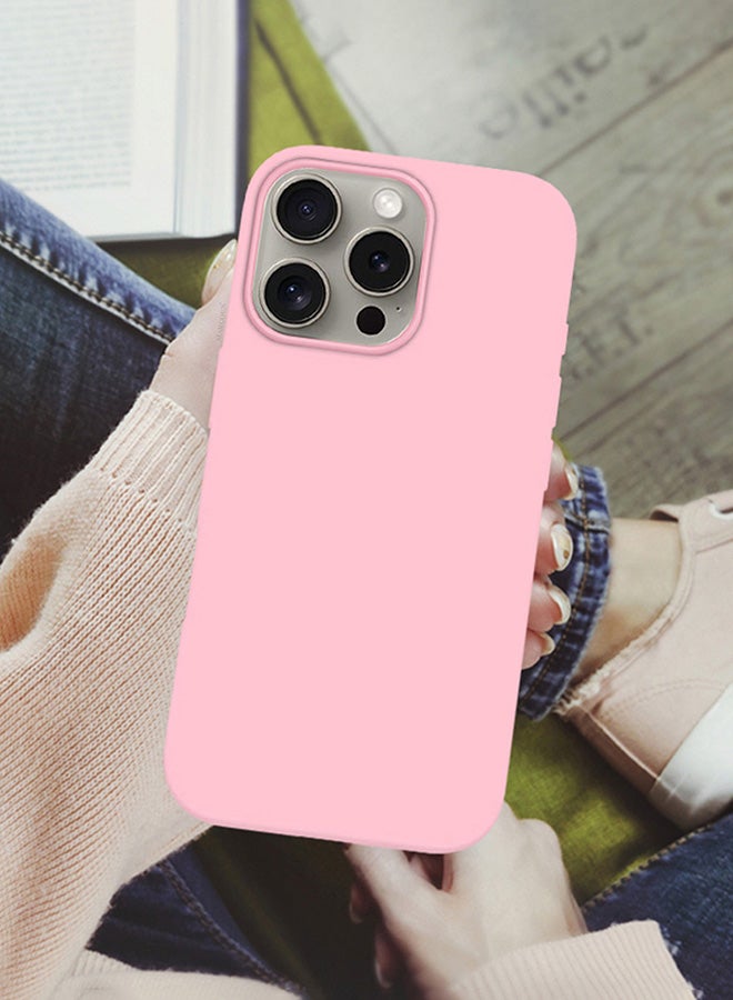 MARGOUN Silicone Case Cover for Apple iPhone 16 Pro Max, Full Body Protection, Shockproof and Anti Fall - Pink  - Image 5