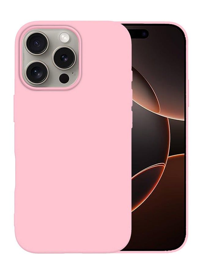 MARGOUN Silicone Case Cover for Apple iPhone 16 Pro Max, Full Body Protection, Shockproof and Anti Fall - Pink  - Image 3