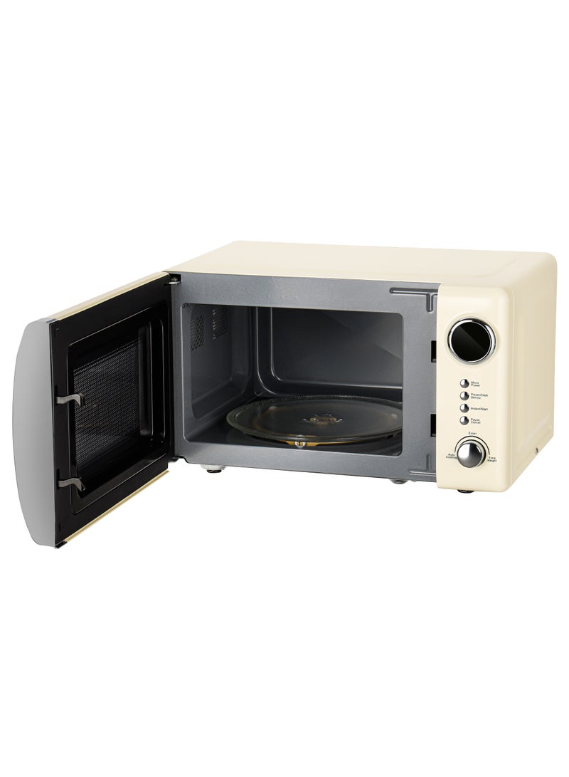 GEEPAS - Digital Microwave Oven With 12 Quick Start Presets For a Variety Of Dishes, Defrost Function, Digital Display, Child Lock Function, Precise Cooking Controls 20 L 700 W GMO2025CW Cream - Image 1