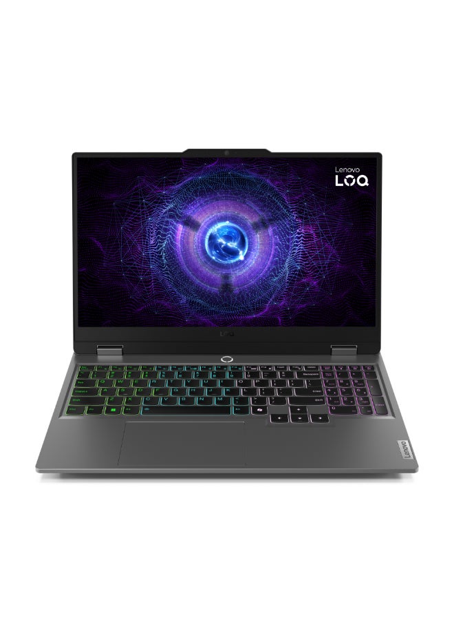 Lenovo - LOQ 3 15IAX9 Laptop With 15.6-Inch FHD Display, Core i5-12450HX Processor/12GB RAM/512GB SSD/6GB Nvidia Geforce RTX 3050 Graphics Card/Windows 11 English/Arabic Luna Grey - Image 1