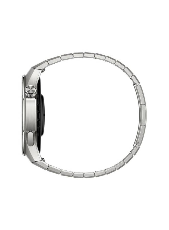 HUAWEI - WATCH GT5 Pro 46mm Smartwatch, Sharp-Edged Design, up to 14 Days Battery Life, Pro-level Sports Watch, Health Tracking, Compatible with iOS and Android (With Freebuds 5) Titanium - Image 1