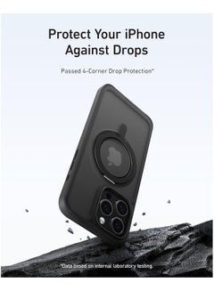 Anker Magnetic Phone Case for iPhone 15 Pro Case Cover, Anti-Slip and Drop-Proof Protective Cover with 360° Ring Stand, iPhone Case Compatible with MagSafe, Exclusively Designed for iPhone 15 Pro Black  - Image 5
