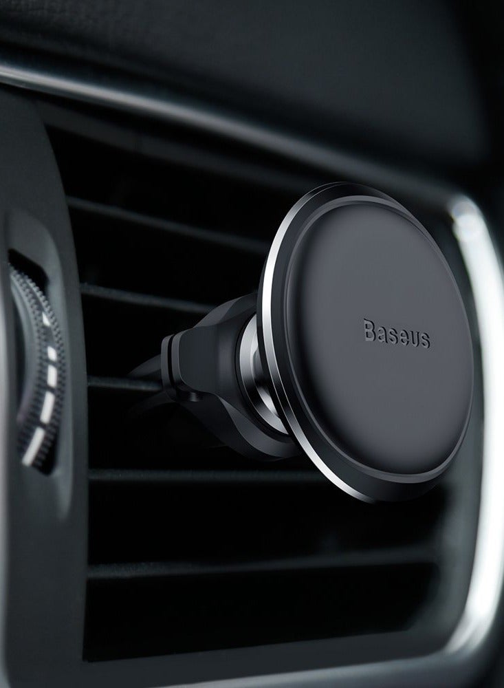 بيسوس Magnetic Car Air Vent Phone Holder With 2 Cable Clip Black - Image 4