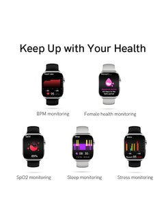 QCY Smart Sports Watch GS2 With 1.96 AMOLED Screen Display, 100 Plus Watch Faces, Call and Playback Via Bluetooth, Health and Sports Tracking - Black  - Image 4