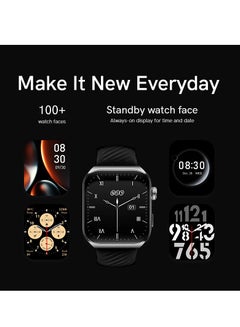 QCY Smart Sports Watch GS2 With 1.96 AMOLED Screen Display, 100 Plus Watch Faces, Call and Playback Via Bluetooth, Health and Sports Tracking - Black  - Image 3