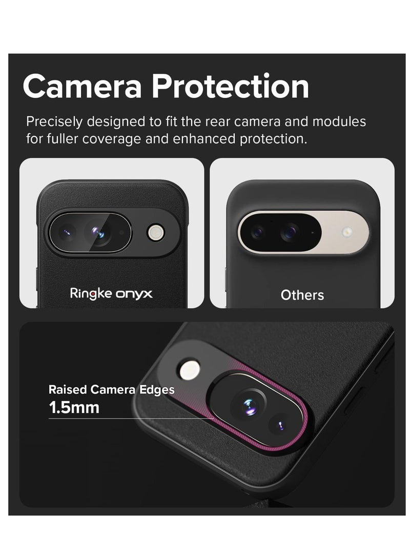 Onyx [Feels Good in The Hand] Compatible with Google Pixel 9 Case, Anti-Fingerprint Technology Prevents Oily Smudges Non-Slip Enhanced Grip Precise Cutouts for Camera Black