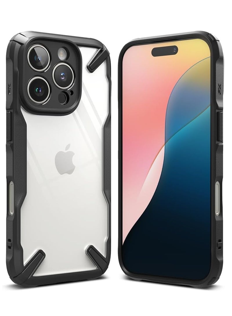 Ringke - Fusion-X [Precise Cutouts for Camera Lenses] Compatible with iPhone 16 Pro Max Case, Augmented Bumper Heavy Duty Shockproof Protective Cover Designed for iPhone 16 Promax Case Black - Image 1