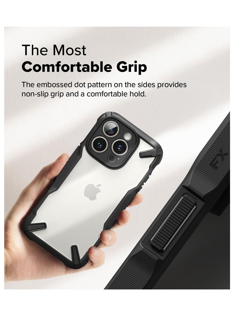 Ringke - Fusion-X [Precise Cutouts for Camera Lenses] Compatible with iPhone 16 Pro Max Case, Augmented Bumper Heavy Duty Shockproof Protective Cover Designed for iPhone 16 Promax Case Black - Image 1