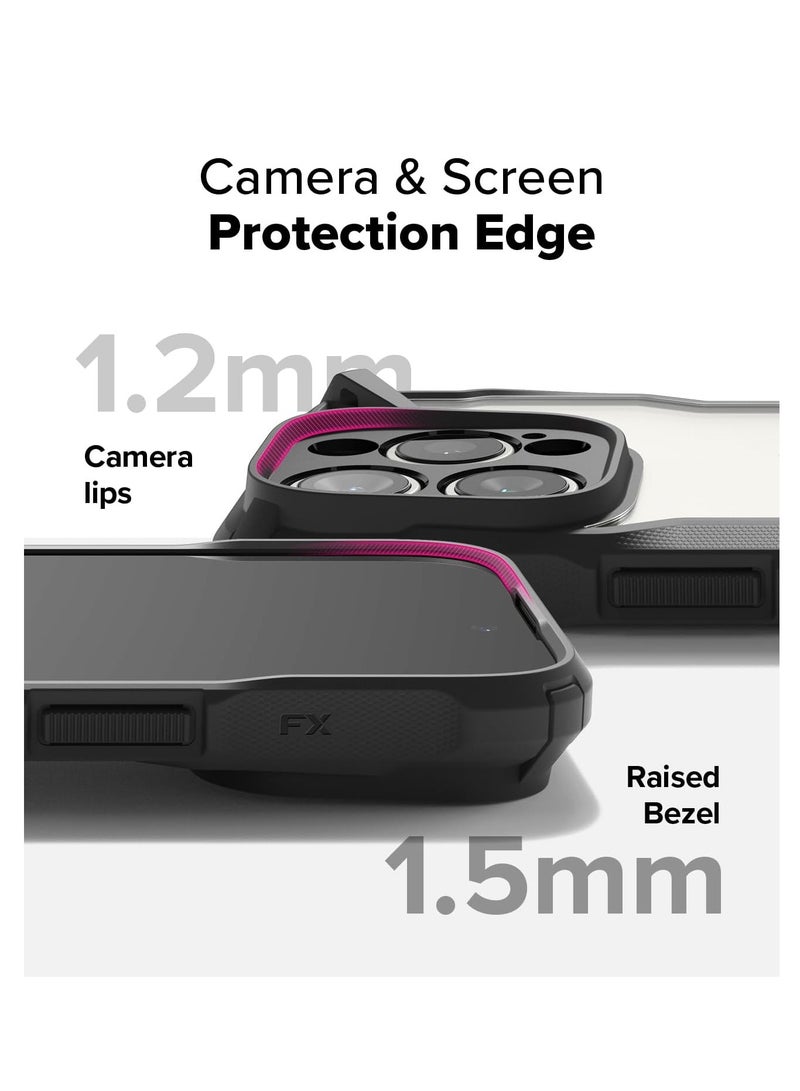 Ringke - Fusion-X [Precise Cutouts for Camera Lenses] Compatible with iPhone 16 Pro Max Case, Augmented Bumper Heavy Duty Shockproof Protective Cover Designed for iPhone 16 Promax Case Black - Image 1