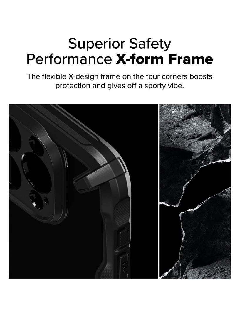 Ringke - Fusion-X [Precise Cutouts for Camera Lenses] Compatible with iPhone 16 Pro Max Case, Augmented Bumper Heavy Duty Shockproof Protective Cover Designed for iPhone 16 Promax Case Black - Image 1